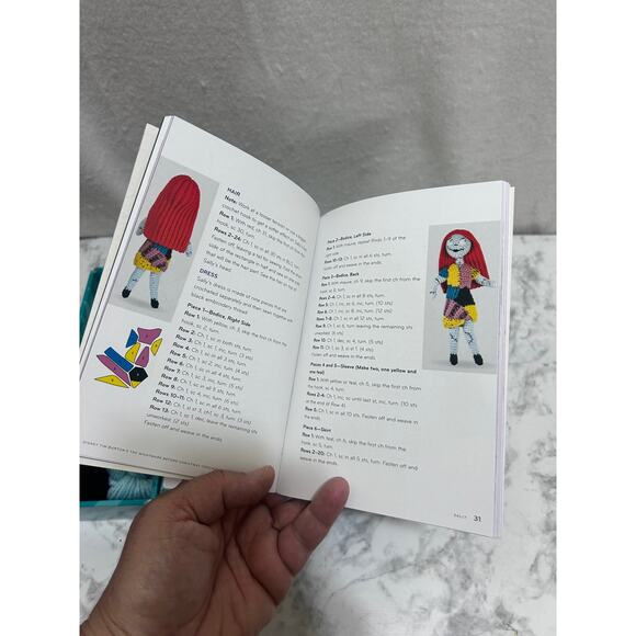 Disney Tim Burtons The Nightmare Before Christmas Crochet Kit Jack Sally Booklet - Picture 4 of 10